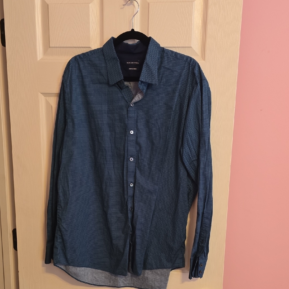 Zachary‎ Prell Navy Casual Button-Down Shirt